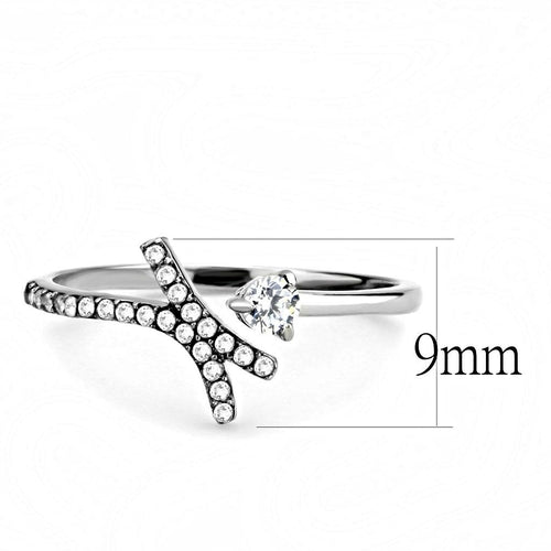 Anillo de acero inoxidable pulido brillante (sin chapado) con grado AAA