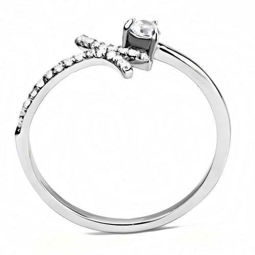 Anillo de acero inoxidable pulido brillante (sin chapado) con grado AAA
