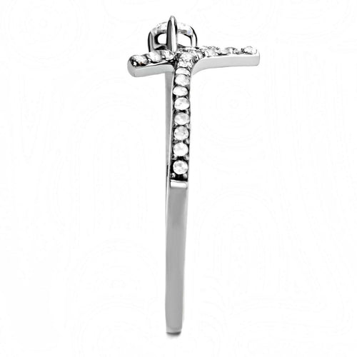 Anillo de acero inoxidable pulido brillante (sin chapado) con grado AAA