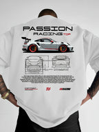 Camiseta unisex de verano con estampado de carreras