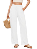 Pantalones casuales rectos con cordón ajustable