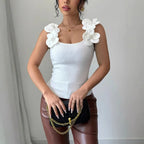 Camiseta sin mangas ajustada para mujer