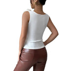 Camiseta sin mangas ajustada para mujer