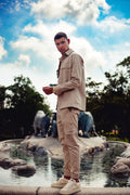 Pantalones cargo beige
