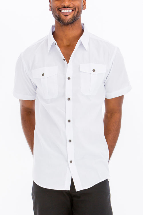 Camisa de dos bolsillos con botones