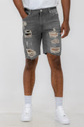 Pantalones cortos vaqueros desgastados para hombre