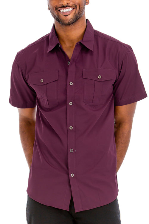 Camisa de dos bolsillos con botones