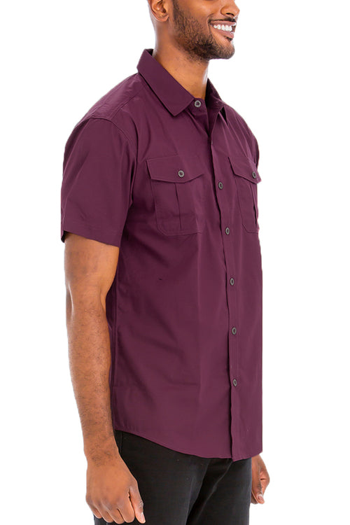 Camisa de dos bolsillos con botones