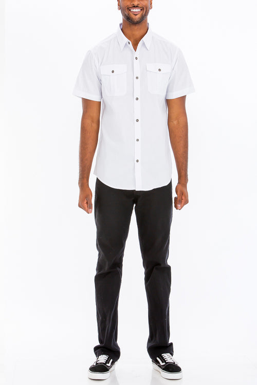 Camisa de dos bolsillos con botones