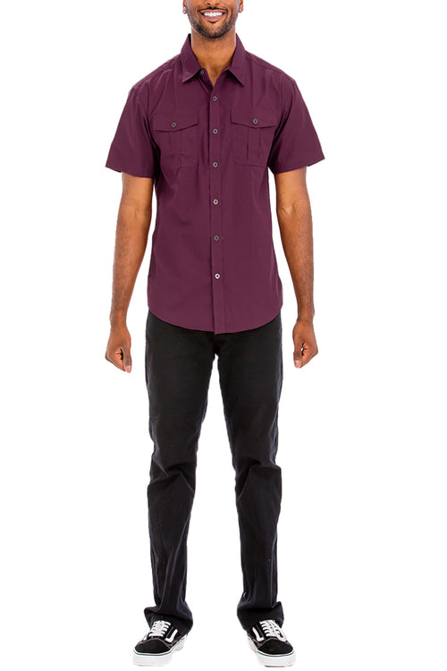 Camisa de dos bolsillos con botones