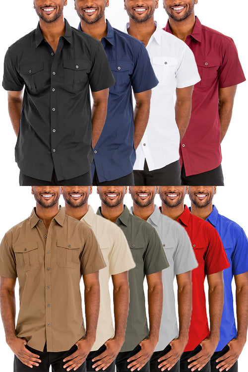 Camisa de dos bolsillos con botones